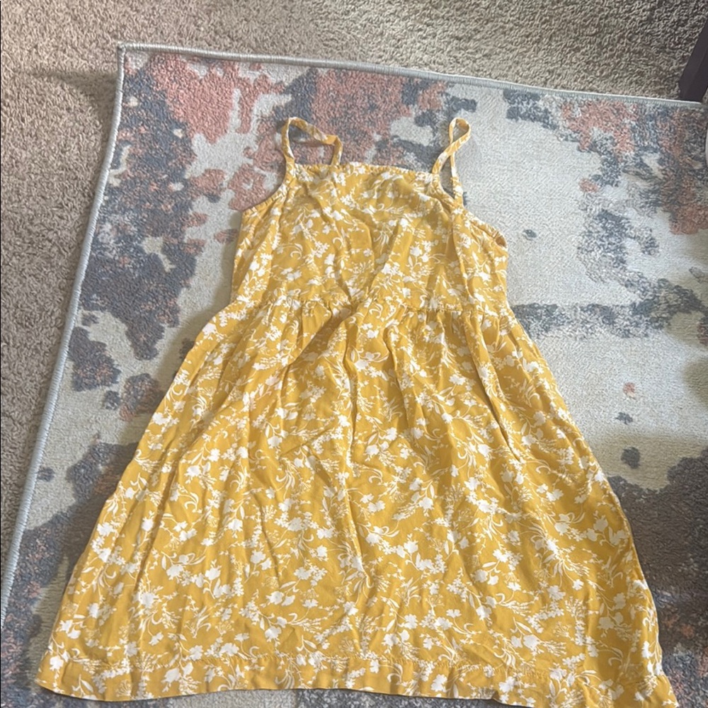 Old Navy Yellow and White Floral Kids Dress